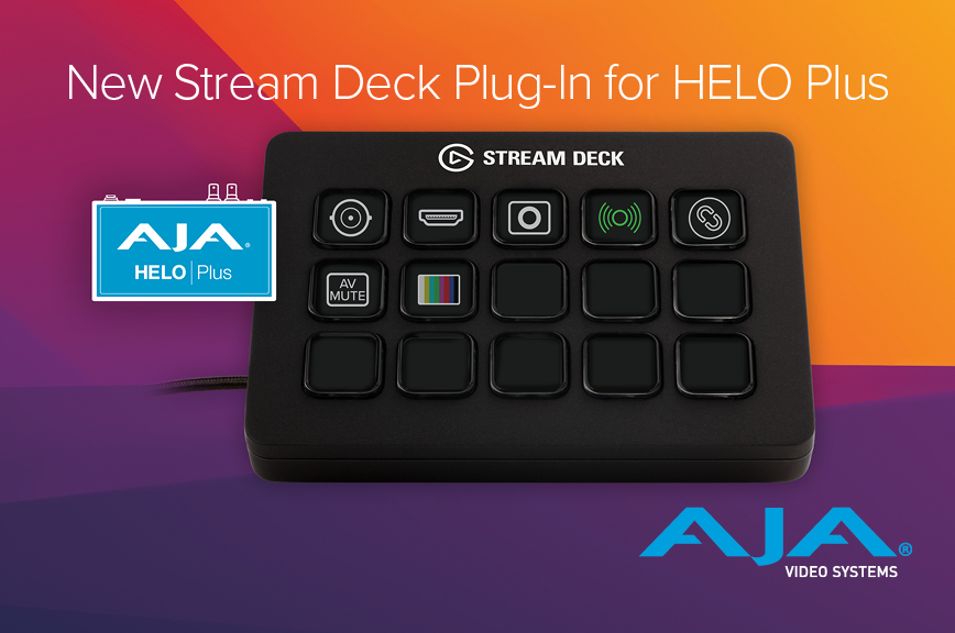 AJA 社、HELO Plus 向けの Stream Deck 無償プラグインを発表