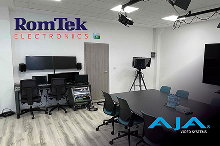 RomTek Electronics SRL 社、AJA 製品でプロ仕様のミニスタジオを構築