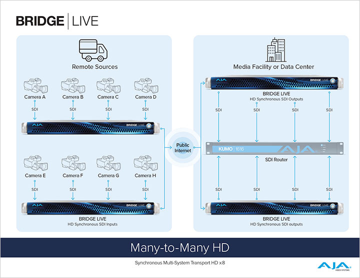 5629 AJA BRIDGE LIVE Many to Many HD sm