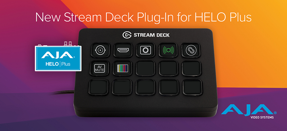 AJA 社、HELO Plus 向けの Stream Deck 無償プラグインを発表