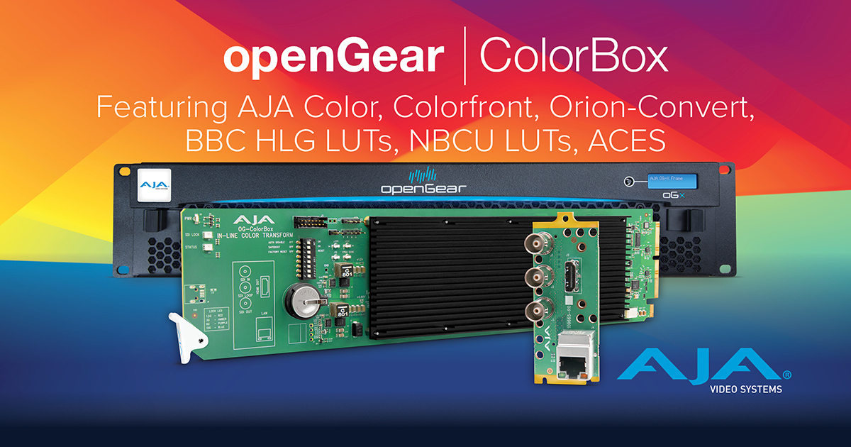 AJA が新製品 OG-ColorBox、ColorBox v3.0 アップデートを IBC 2024 で発表