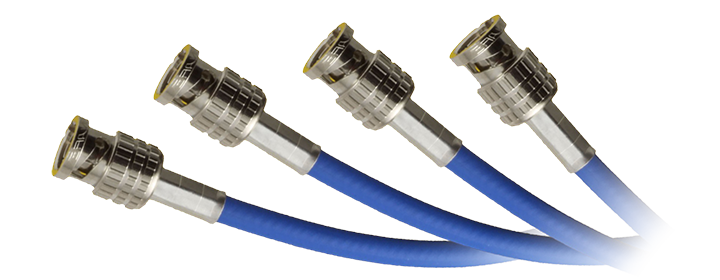header bnc cables blue